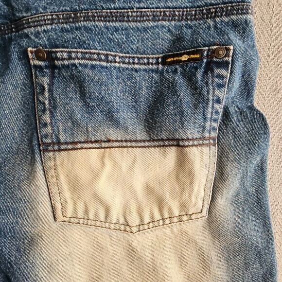 Jordan Craig Jeans Men's 36x32 Medium Blue Wash Distressed Bootcut Denim 79771 - Picture 14 of 16